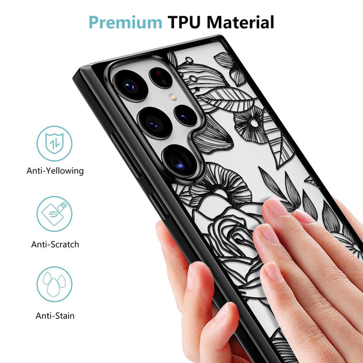 Floral Rose Galaxy S24 Ultra Case by XIZYO - DOKUTRONIX