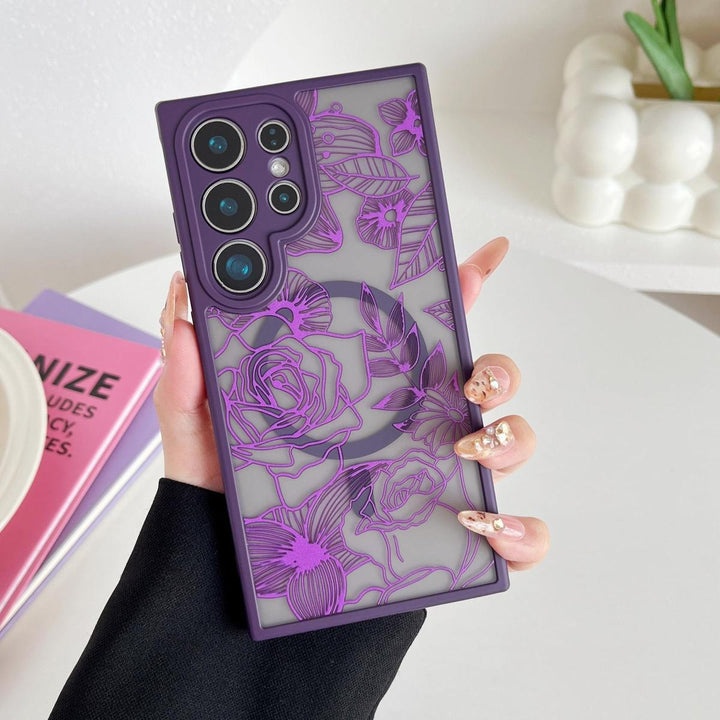 Floral Rose Galaxy S24 Ultra Case by XIZYO - DOKUTRONIX