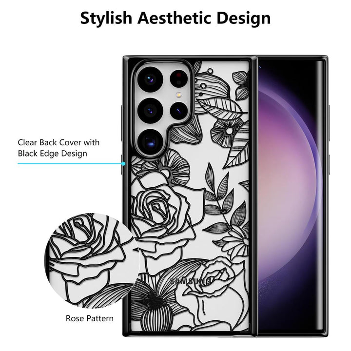 Floral Rose Galaxy S24 Ultra Case by XIZYO - DOKUTRONIX