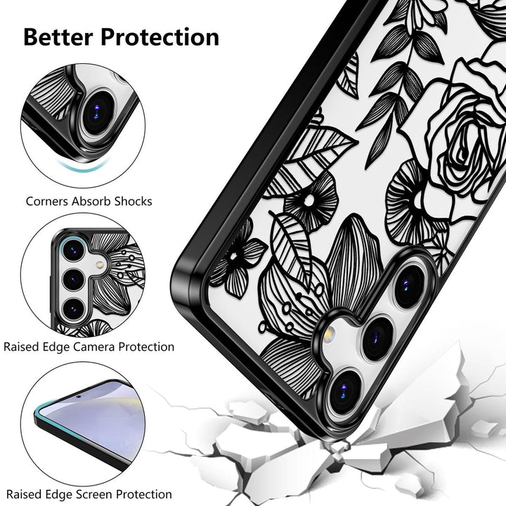 Floral Rose Galaxy S24 Ultra Case by XIZYO - DOKUTRONIX