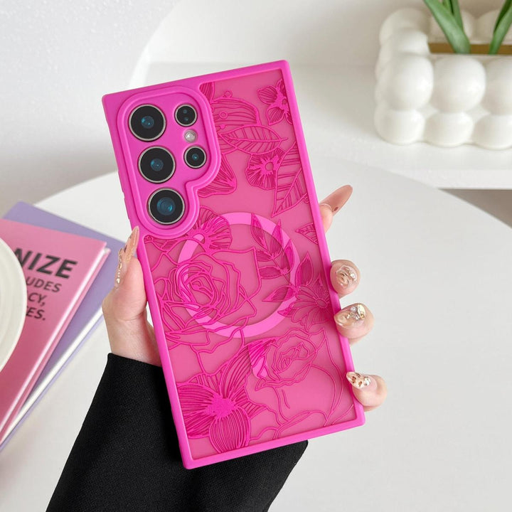 Floral Rose Galaxy S24 Ultra Case by XIZYO - DOKUTRONIX