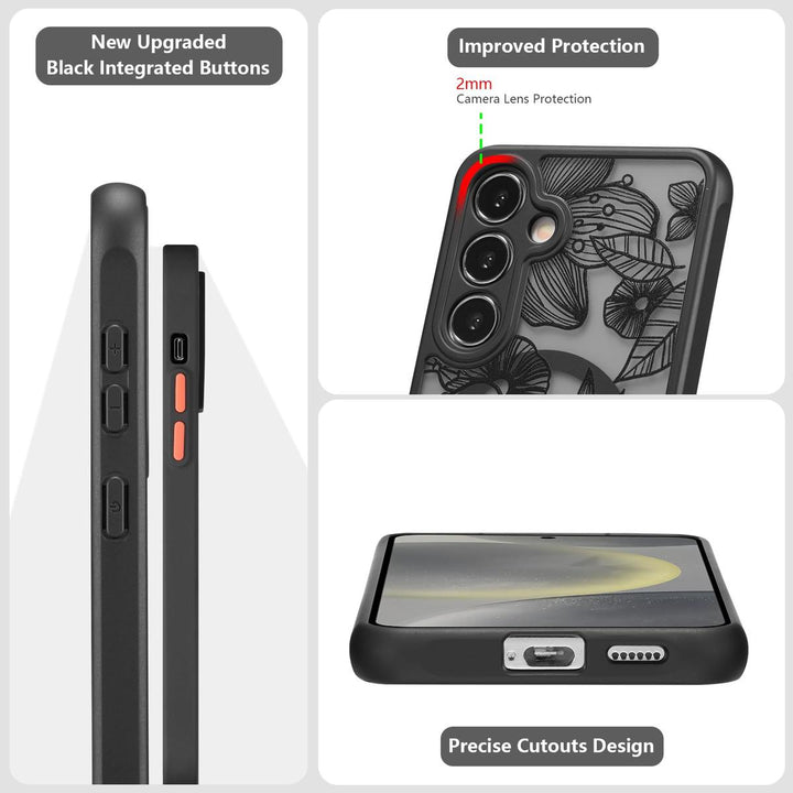 Floral Rose Galaxy S24 Ultra Case by XIZYO - DOKUTRONIX