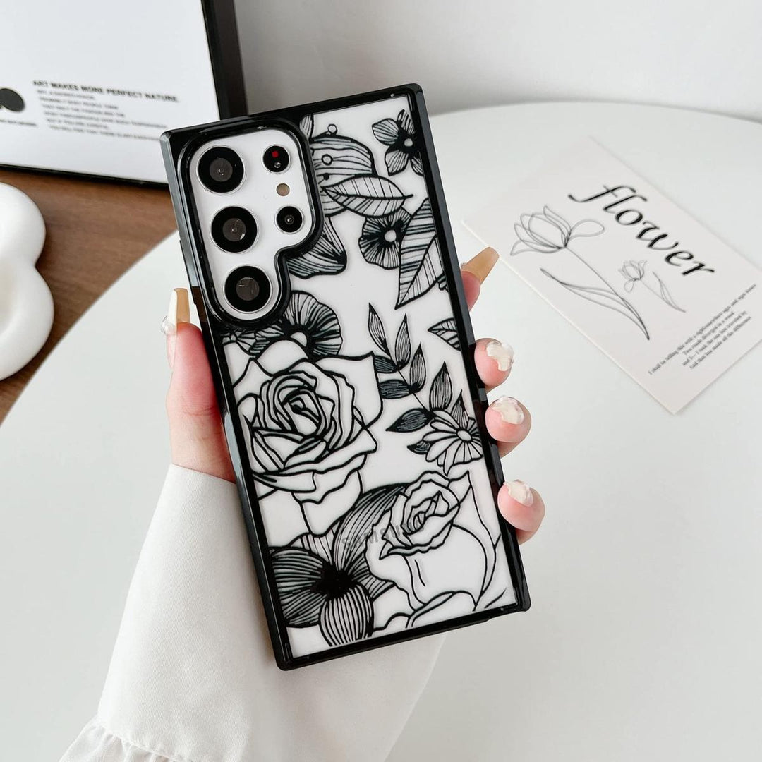 Floral Rose Galaxy S24 Ultra Case by XIZYO - DOKUTRONIX