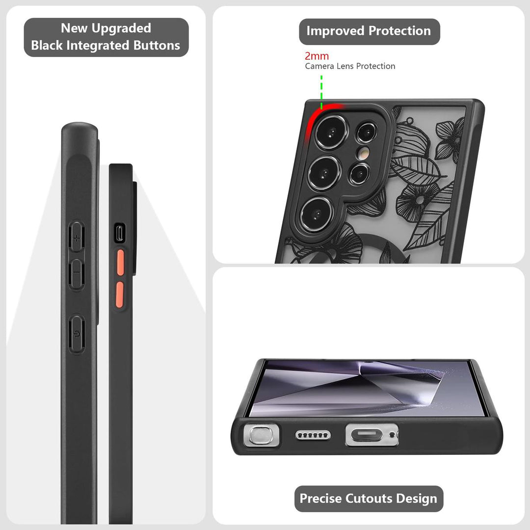 Floral Rose Galaxy S24 Ultra Case by XIZYO - DOKUTRONIX