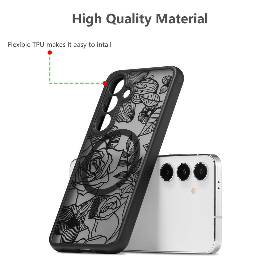 Floral Rose Galaxy S24 Ultra Case by XIZYO - DOKUTRONIX