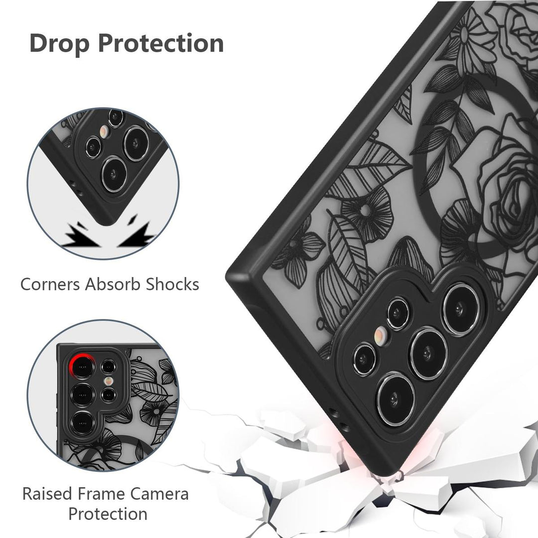 Floral Rose Galaxy S24 Ultra Case by XIZYO - DOKUTRONIX