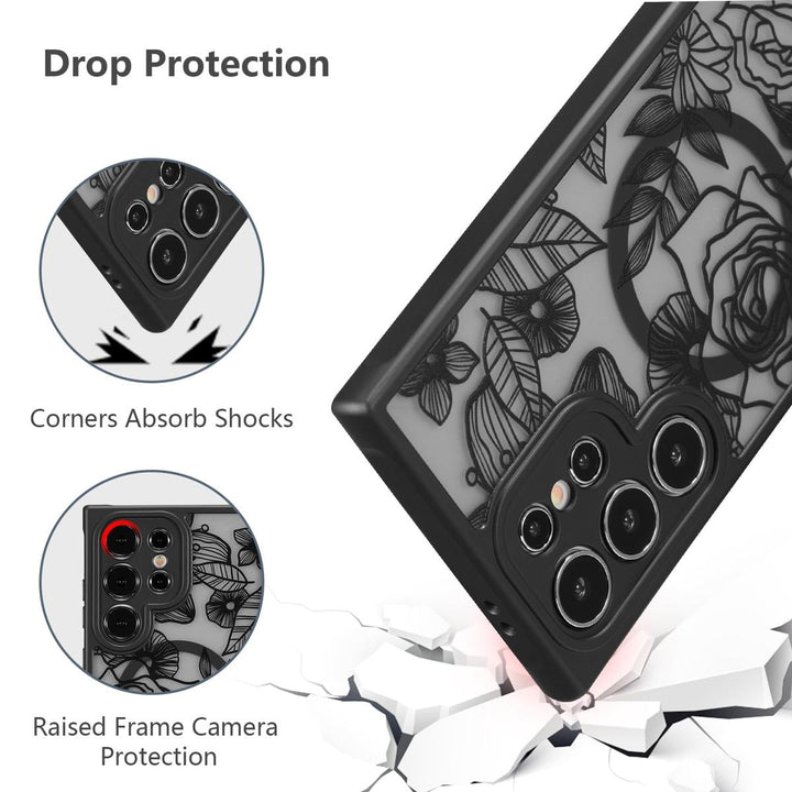 Floral Rose Galaxy S24 Ultra Case by XIZYO - DOKUTRONIX