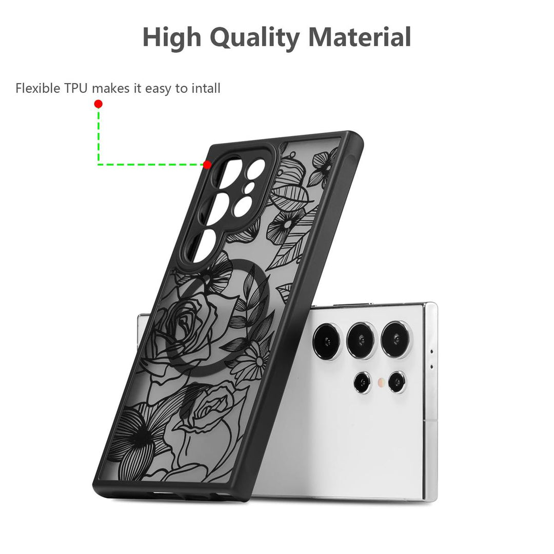 Floral Rose Galaxy S24 Ultra Case by XIZYO - DOKUTRONIX