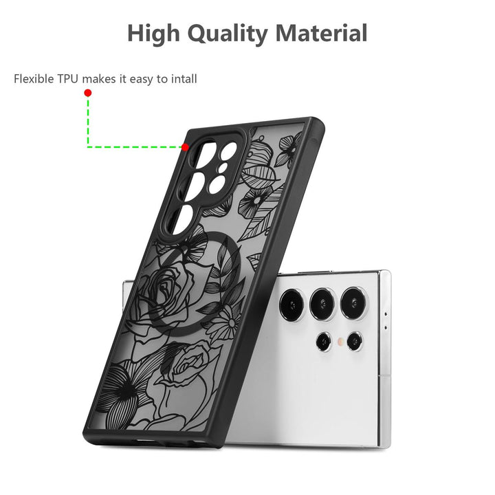 Floral Rose Galaxy S24 Ultra Case by XIZYO - DOKUTRONIX