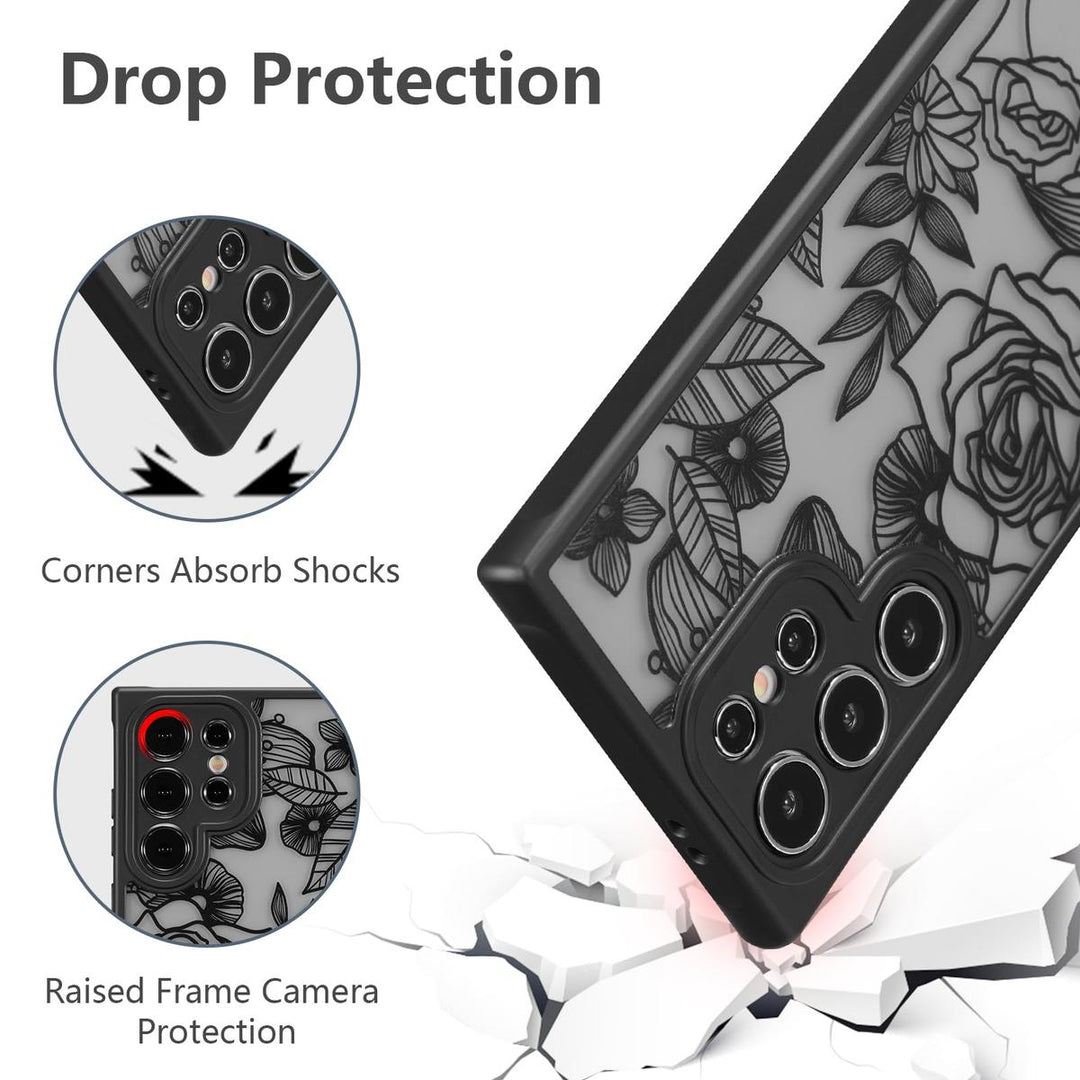 Floral Rose Galaxy S24 Ultra Case by XIZYO - DOKUTRONIX