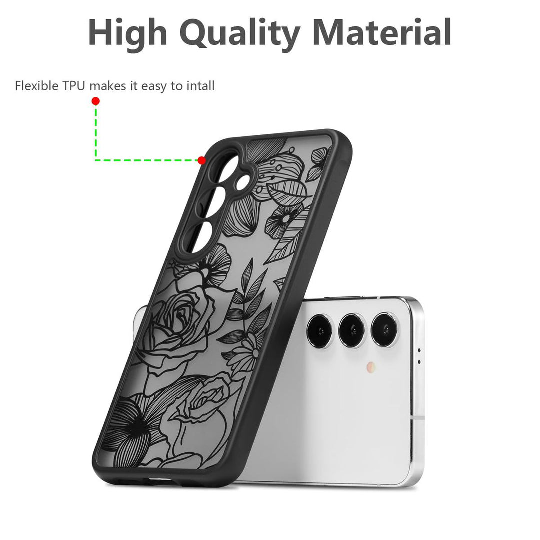 Floral Rose Galaxy S24 Ultra Case by XIZYO - DOKUTRONIX