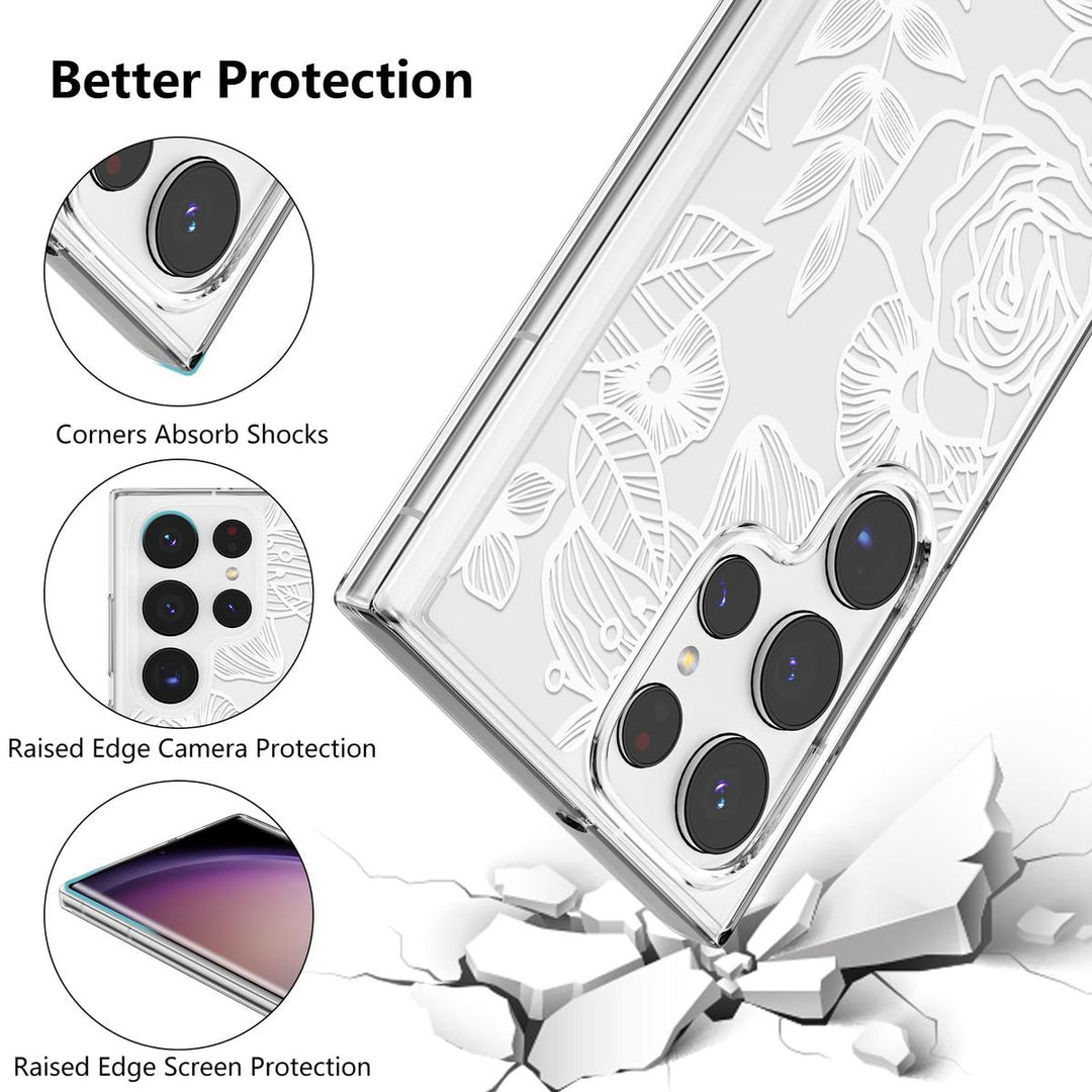 Floral Rose Galaxy S24 Ultra Case by XIZYO - DOKUTRONIX