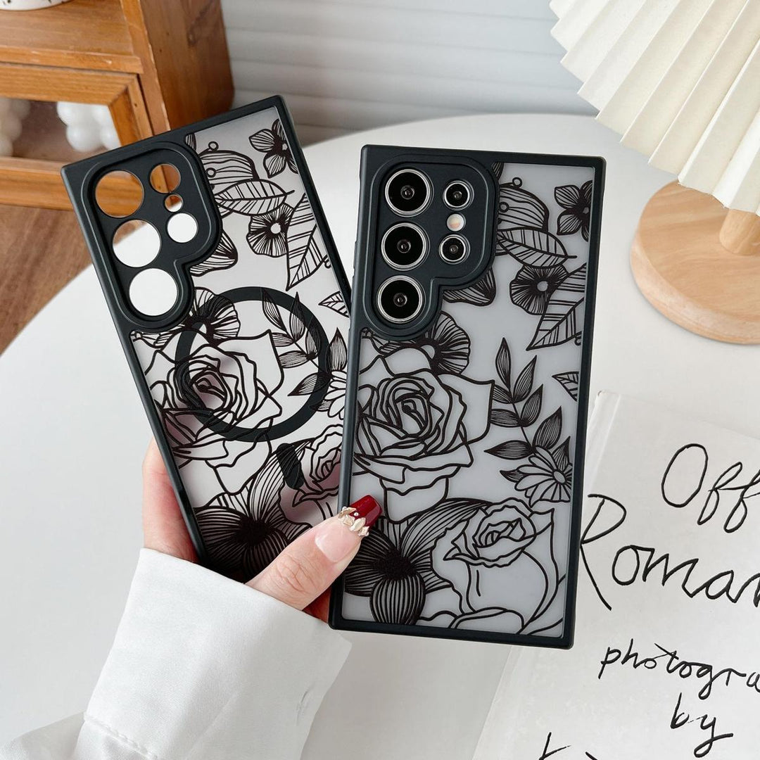 Floral Rose Galaxy S24 Ultra Case by XIZYO - DOKUTRONIX