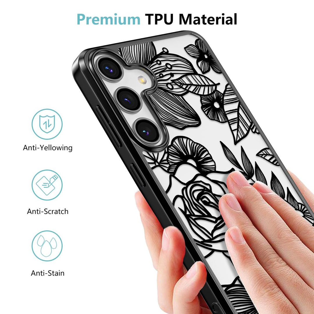 Floral Rose Galaxy S24 Ultra Case by XIZYO - DOKUTRONIX