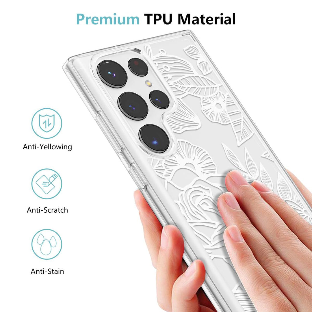 Floral Rose Galaxy S24 Ultra Case by XIZYO - DOKUTRONIX