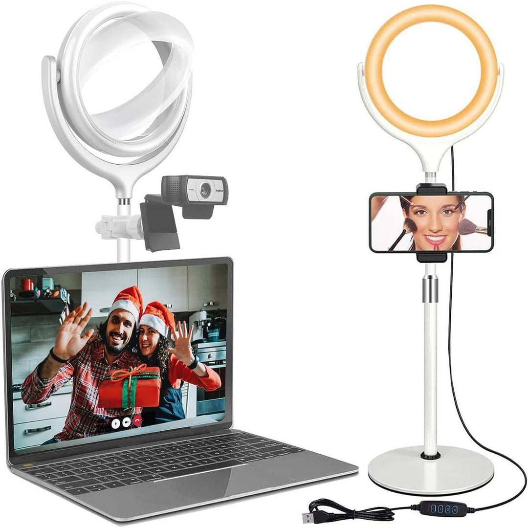 Yarrashop 8 White Glow Ring Light & Stand Set - DOKUTRONIX