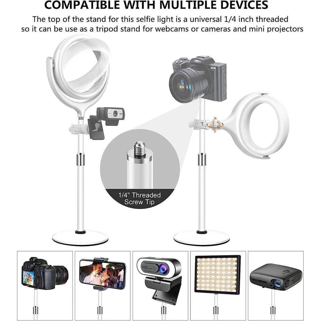 Yarrashop 8 White Glow Ring Light & Stand Set - DOKUTRONIX