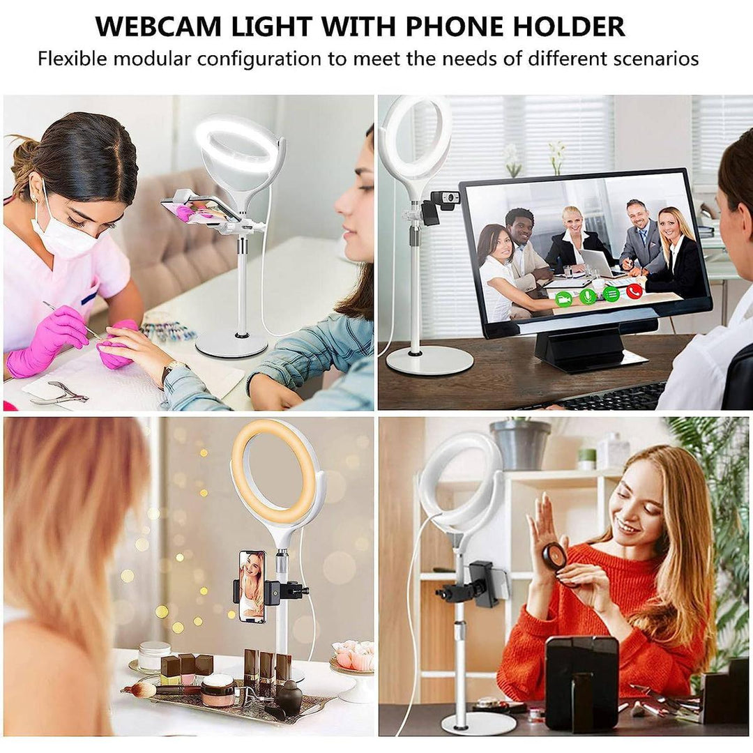 Yarrashop 8 White Glow Ring Light & Stand Set - DOKUTRONIX