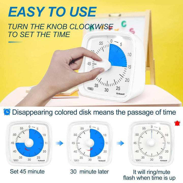Yunbaoit Silent Visual Timer & Night Light - DOKUTRONIX