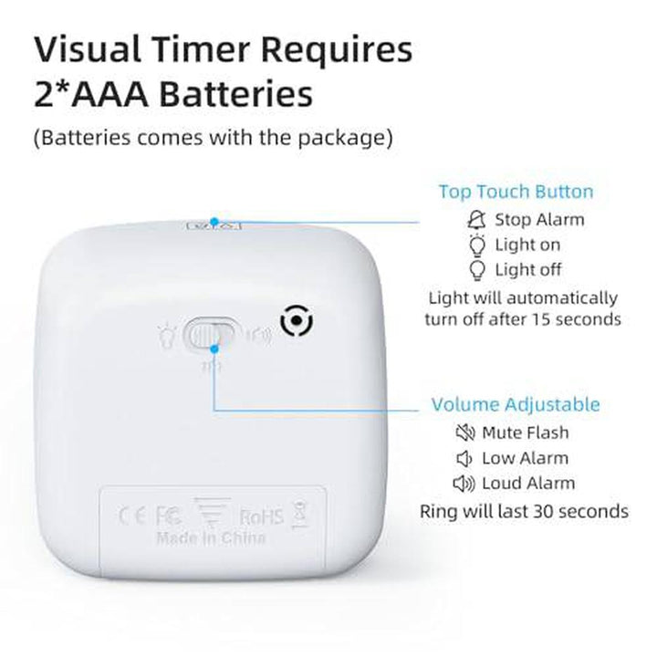 Yunbaoit Silent Visual Timer & Night Light - DOKUTRONIX