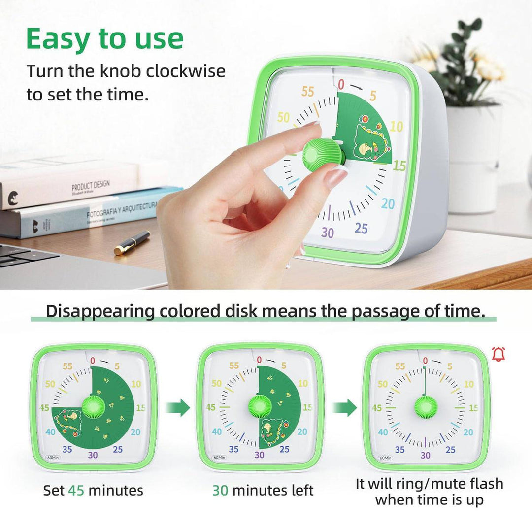 Yunbaoit Silent Visual Timer & Night Light - DOKUTRONIX