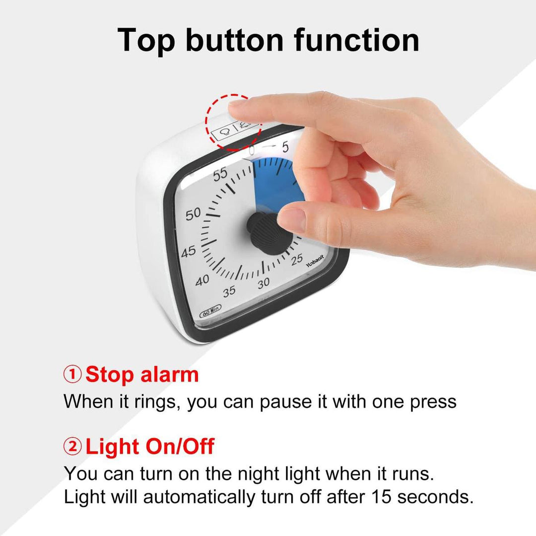 Yunbaoit Silent Visual Timer & Night Light - DOKUTRONIX