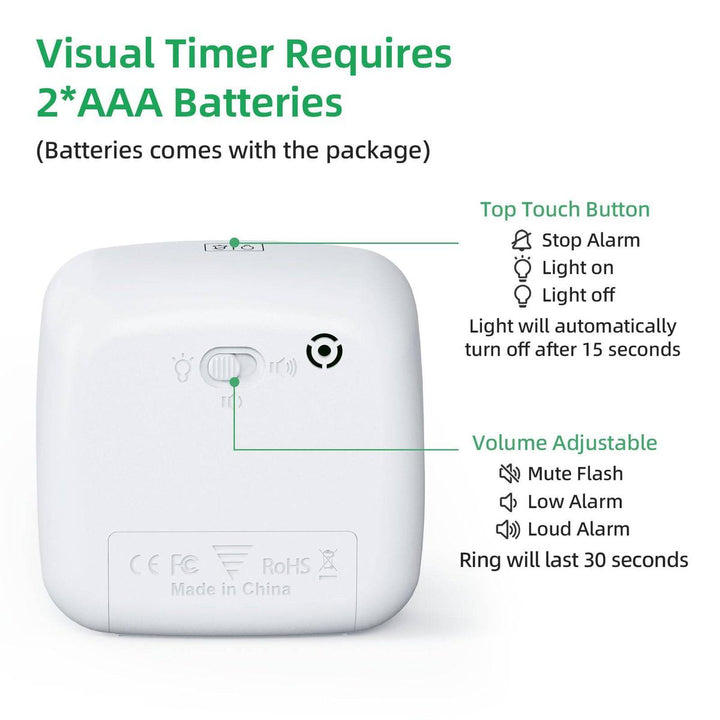 Yunbaoit Silent Visual Timer & Night Light - DOKUTRONIX