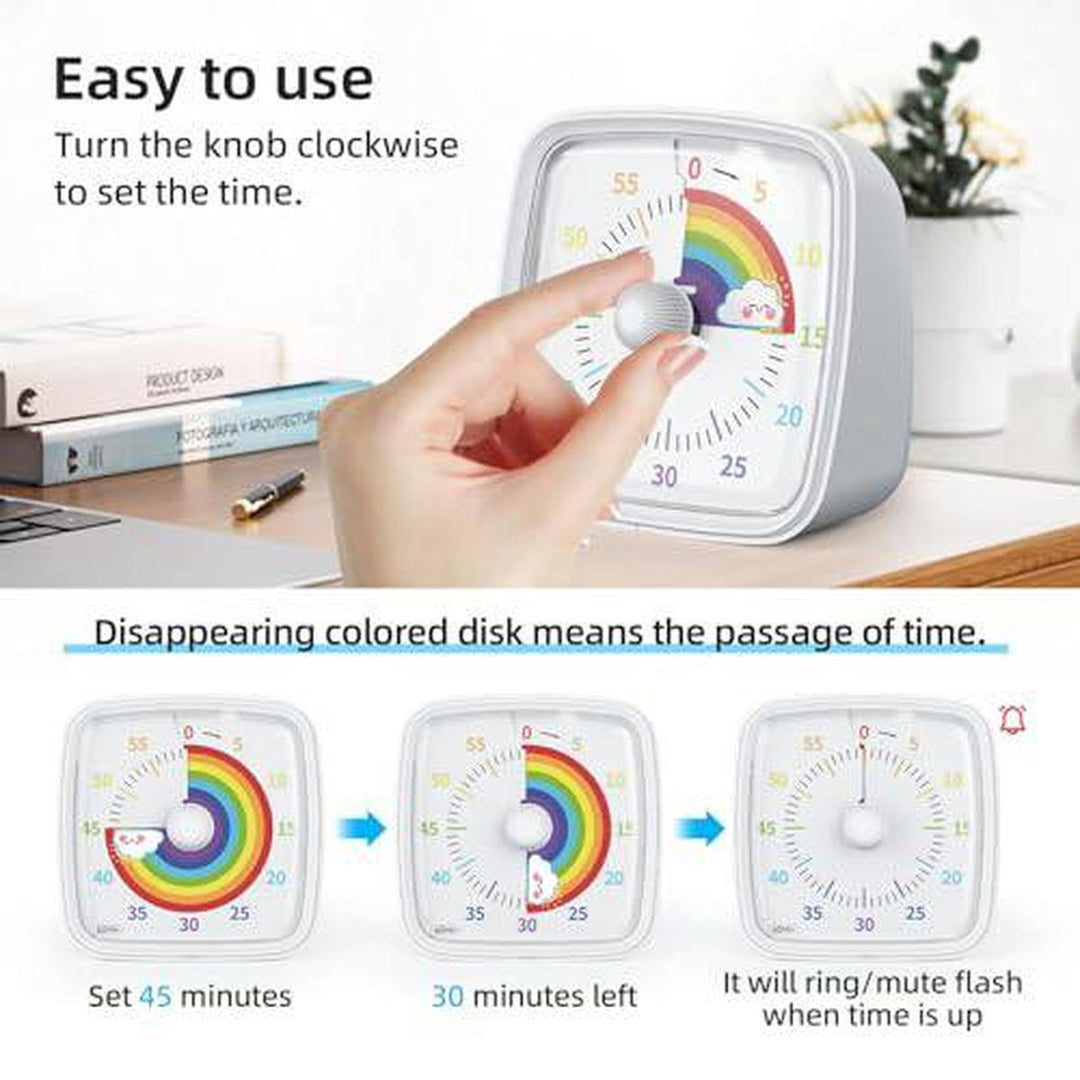 Yunbaoit Silent Visual Timer & Night Light - DOKUTRONIX