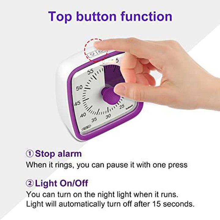 Yunbaoit Silent Visual Timer & Night Light - DOKUTRONIX