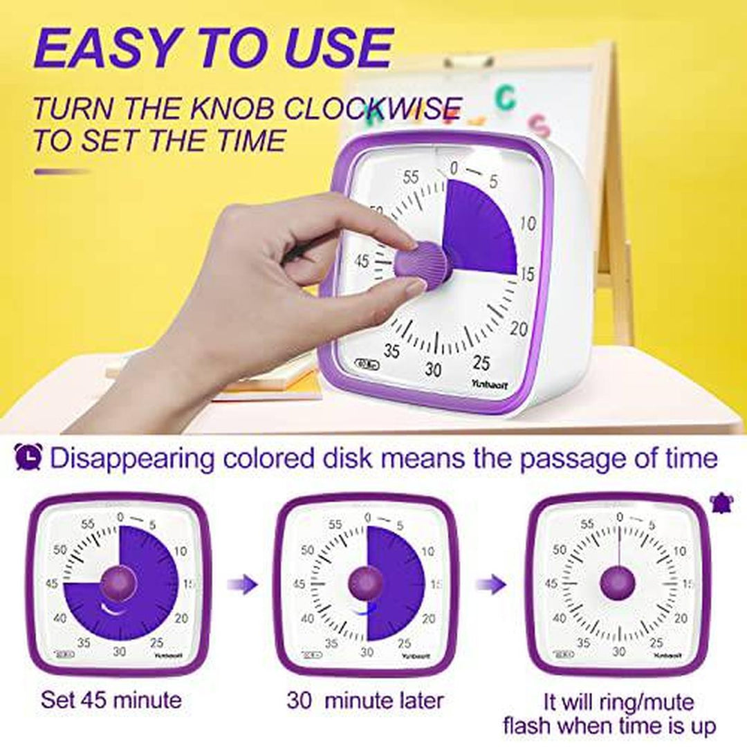 Yunbaoit Silent Visual Timer & Night Light - DOKUTRONIX