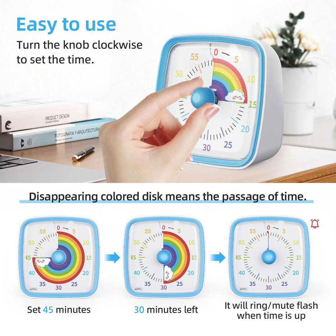 Yunbaoit Silent Visual Timer & Night Light - DOKUTRONIX