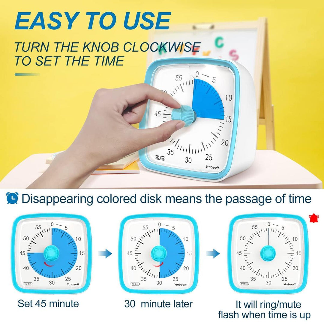 Yunbaoit Silent Visual Timer & Night Light - DOKUTRONIX