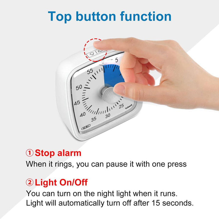 Yunbaoit Silent Visual Timer & Night Light - DOKUTRONIX