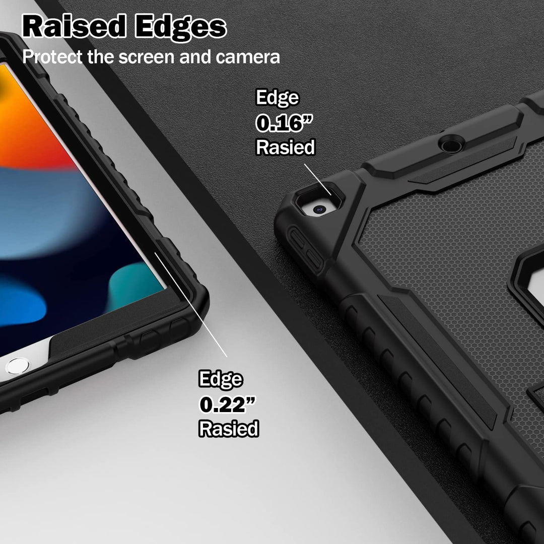 ZoneFoker Rugged iPad Case 10.2 - Heavy Duty Protection - DOKUTRONIX