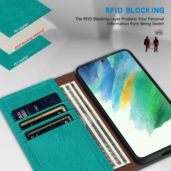 SecureFlip Wallet Case for Galaxy S21 - RFID Shield - DOKUTRONIX