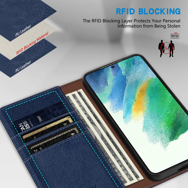 SecureFlip Wallet Case for Galaxy S21 - RFID Shield - DOKUTRONIX