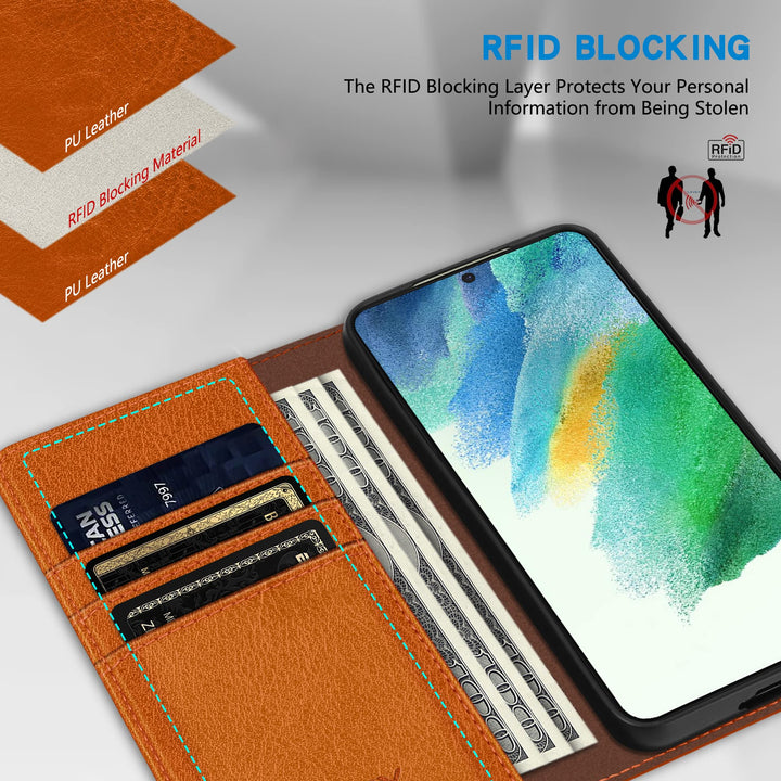 SecureFlip Wallet Case for Galaxy S21 - RFID Shield - DOKUTRONIX