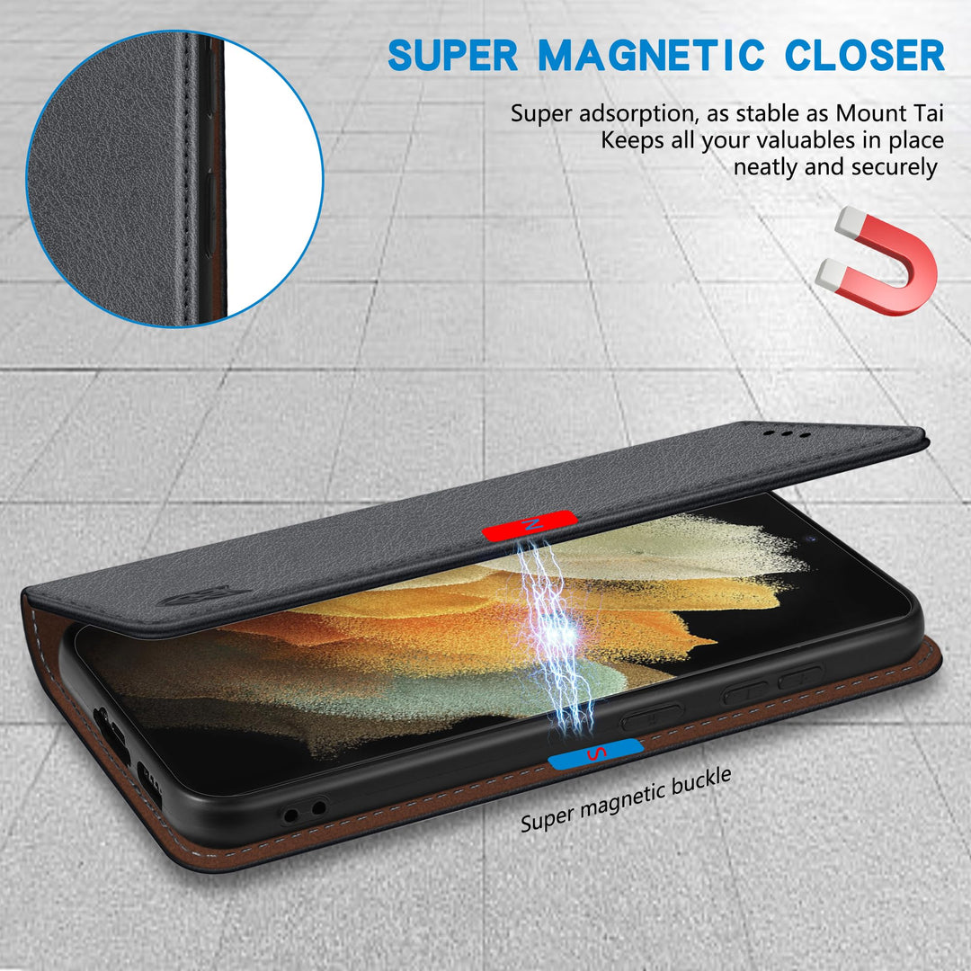 SecureFlip Wallet Case for Galaxy S21 - RFID Shield - DOKUTRONIX