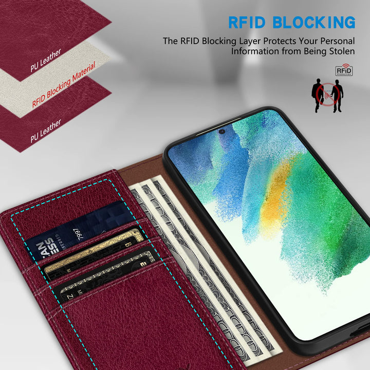 SecureFlip Wallet Case for Galaxy S21 - RFID Shield - DOKUTRONIX