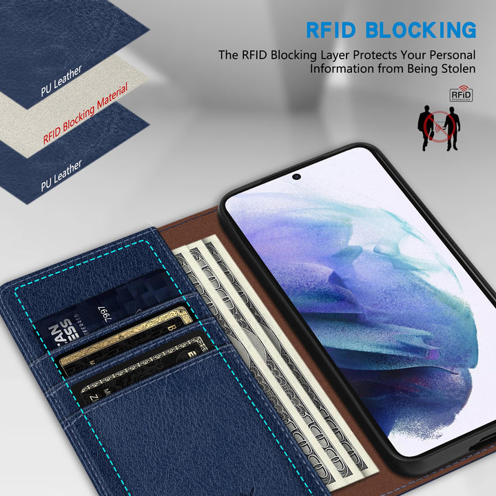 SecureFlip Wallet Case for Galaxy S21 - RFID Shield - DOKUTRONIX