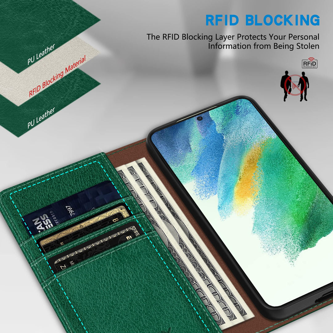 SecureFlip Wallet Case for Galaxy S21 - RFID Shield - DOKUTRONIX