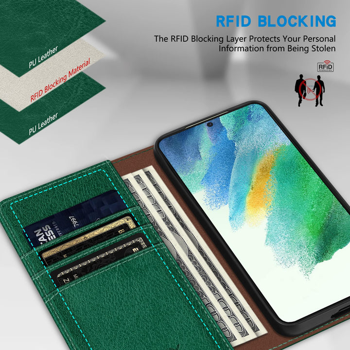 SecureFlip Wallet Case for Galaxy S21 - RFID Shield - DOKUTRONIX