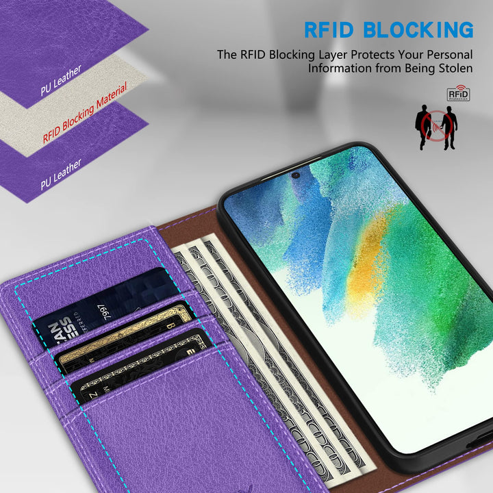 SecureFlip Wallet Case for Galaxy S21 - RFID Shield - DOKUTRONIX