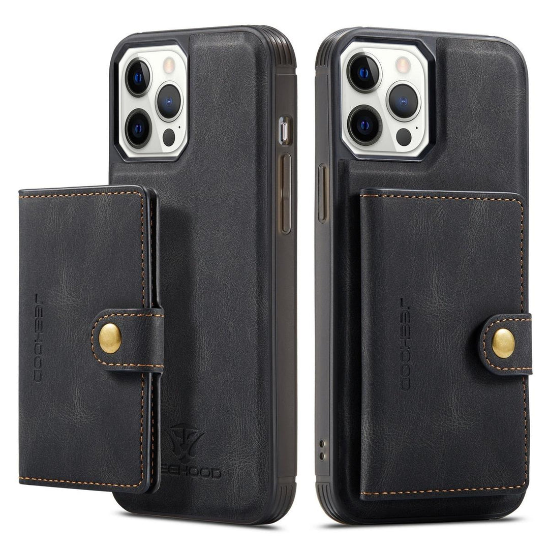 Magnetic Leather Wallet Case for iPhone Models - DOKUTRONIX