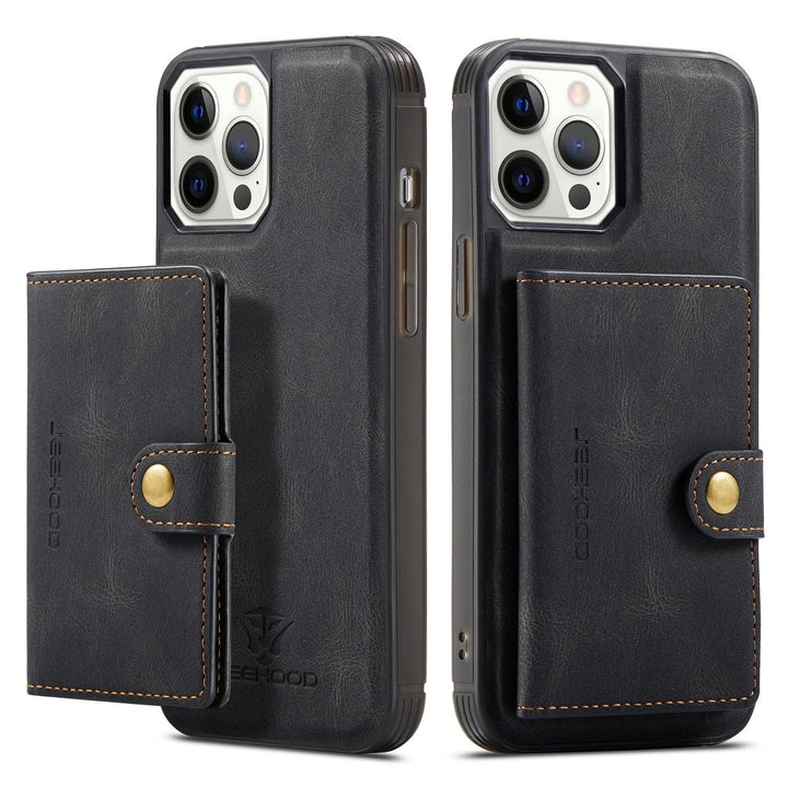 Magnetic Leather Wallet Case for iPhone Models - DOKUTRONIX