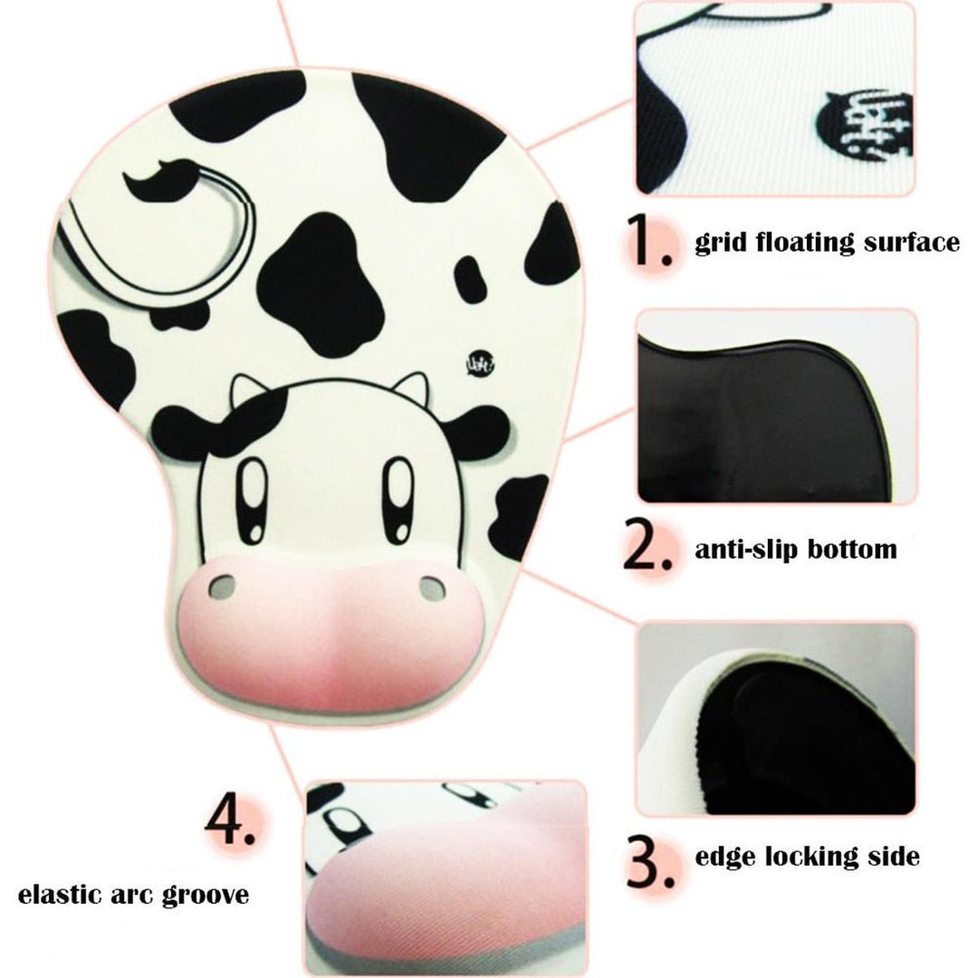 Comfy Cow Cartoon Mouse Pad - DOKUTRONIX