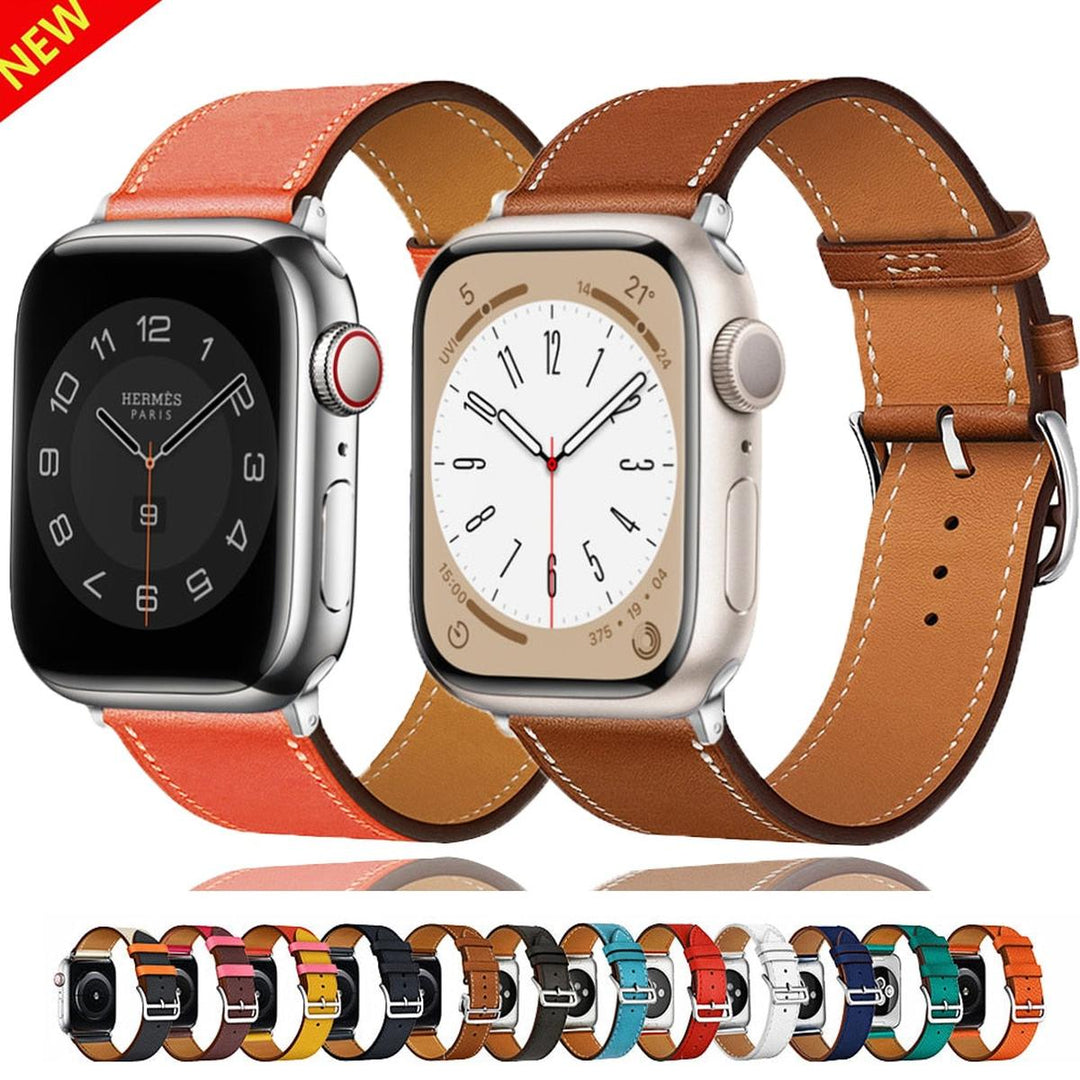 Elegance Leather Wrap for Apple Watch - DOKUTRONIX